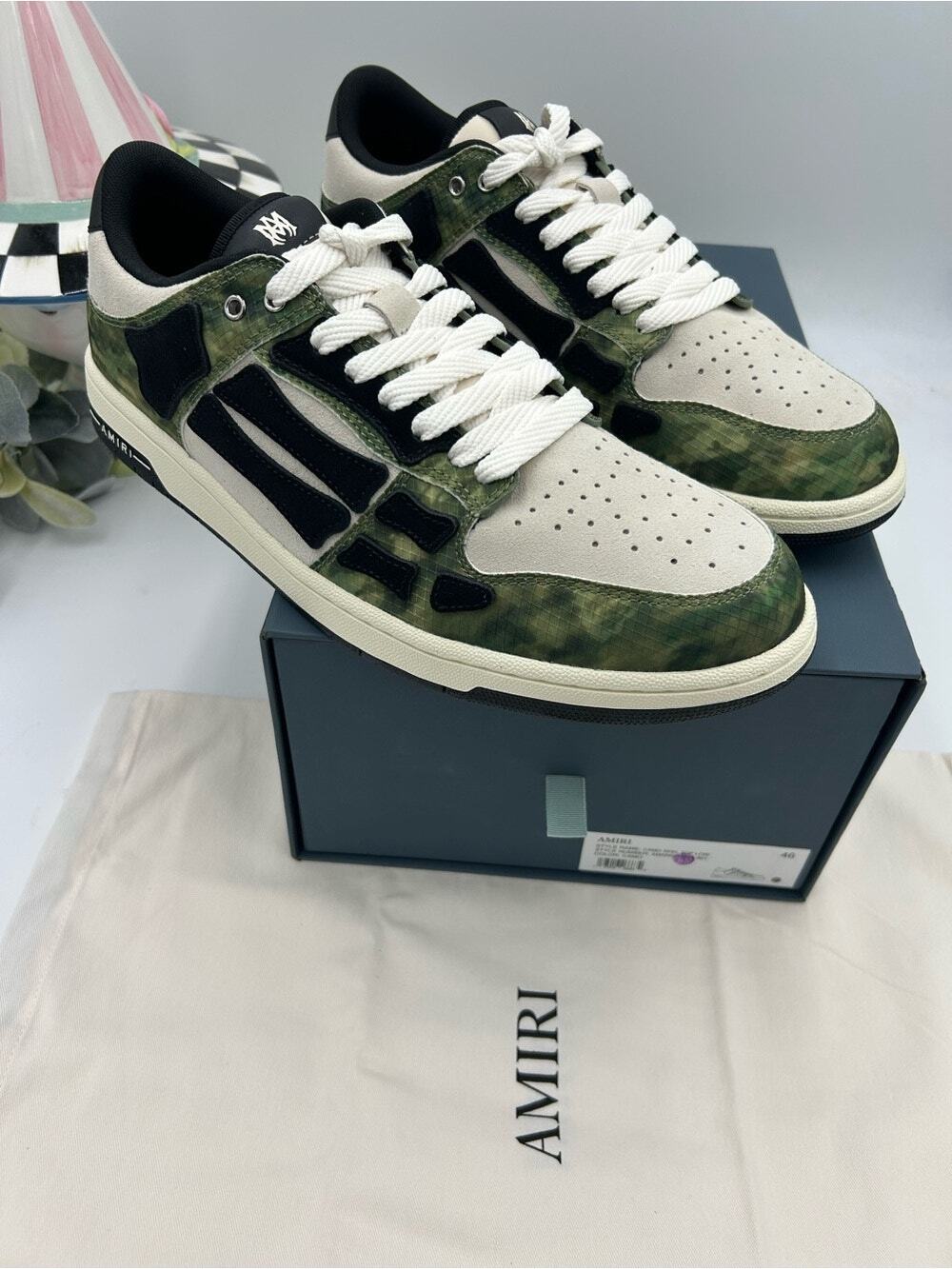 Men's AMIRI SKEL CAMO low top sneakers size 46/13